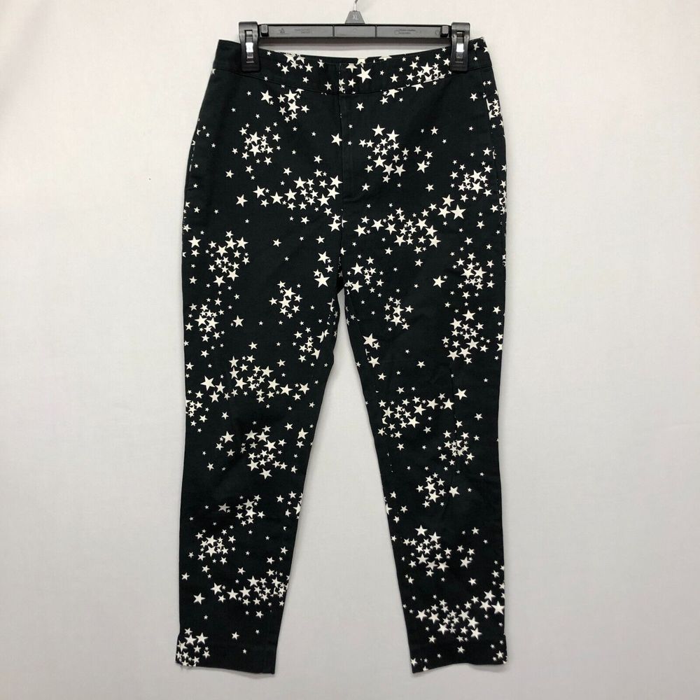 Kate Spade Saturday Women Capri Crop Pants Size 2 Stars Pattern B232 -1